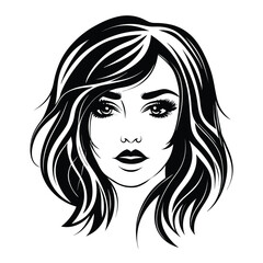 girl with hair fashion vector
