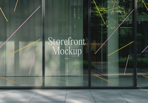 Sign on Window Mockup