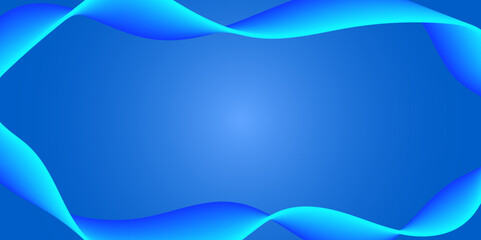 Abstract blue wave line background. 
