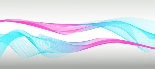 Rainbow wave on the white background. Vector illustration.