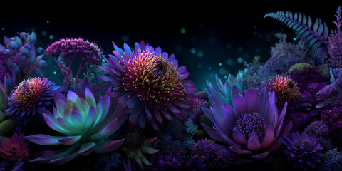 Big purple flowers , wallpaper photo.