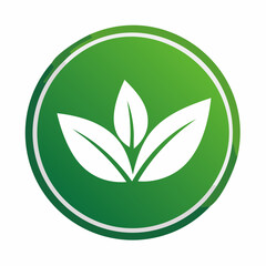 Scalable Vector Leaf Logo &ndash; Eco Theme in Green and White