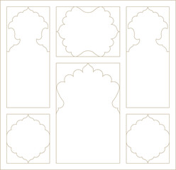 Monoline Indian Traditional Arch frame