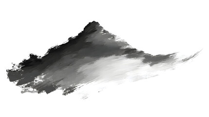 Obraz premium black and white vector illustration of mountain landscape