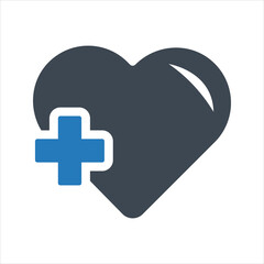 Fototapeta premium Healthcare icon. Hart icon