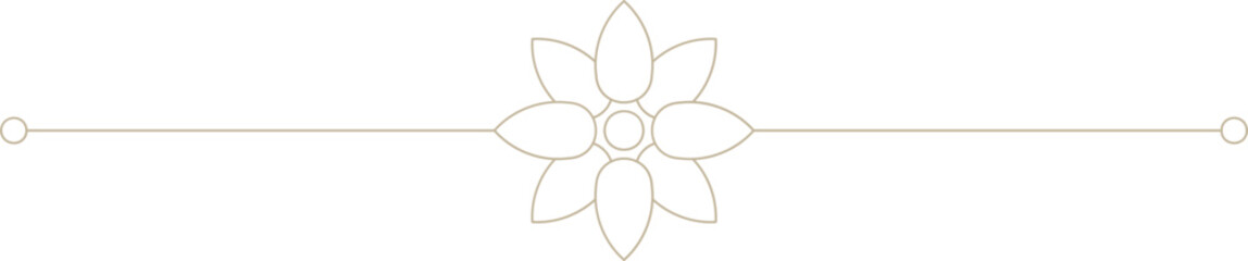 Monoline Floral Text Divider