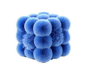 Fluffy abstract shape isolated on white background. 3d design element.
