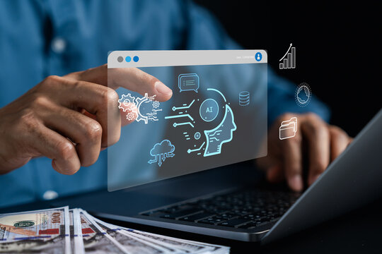 Artificial intelligence system for cloud computing, data center analytics, and business automation. Showcasing digital transformation, big data, and technology for financial and enterprise innovation.