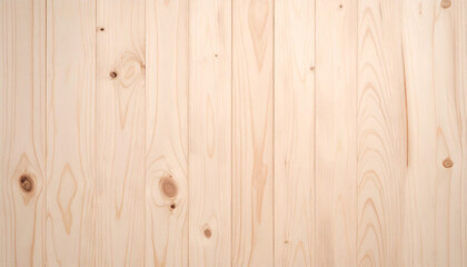 Obraz premium Light Natural Pine Wood Grain Panel Horizontal Background