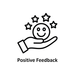 Hand holding happy face and stars representing positive customer feedback and satisfaction