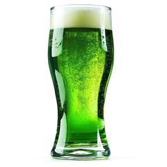 Refreshing Green Beer in Pint Glass A Festive Drink