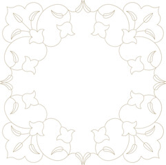 Monoline Floral Decorative Frame