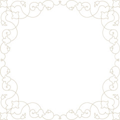 Monoline Floral Decorative Frame