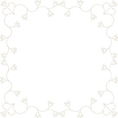 Monoline Floral Decorative Frame