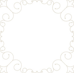 Monoline Floral Decorative Frame