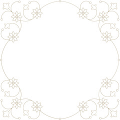 Monoline Floral Decorative Frame