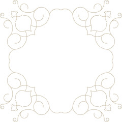 Monoline Floral Decorative Frame