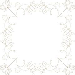 Monoline Floral Decorative Frame