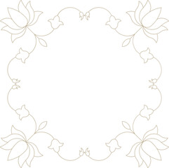 Monoline Floral Decorative Frame