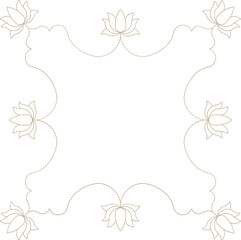 Monoline Floral Decorative Frame