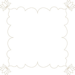 Monoline Floral Decorative Frame