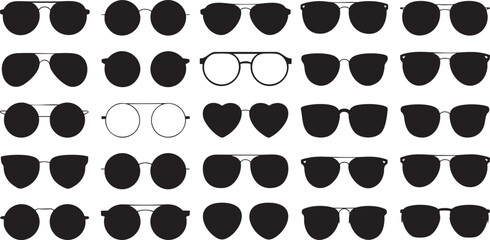 Diverse Sunglasses Collection A Variety of Styles and Shapes for Eye Protection and Style Enhancement, Perfect for Summer Outings and Sun Protection