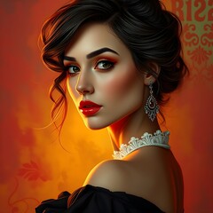 Fototapeta premium portrait of beautiful woman