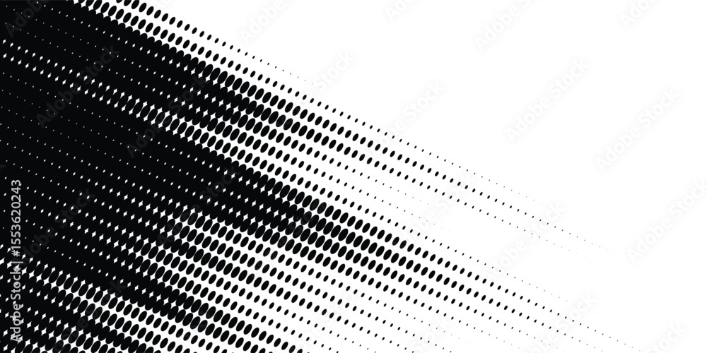 Poster dotted halftone gradient texture. vanishing polka dot background. repeating dots gradation pattern b