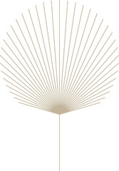 Monoline Geometric Palm Leaf 