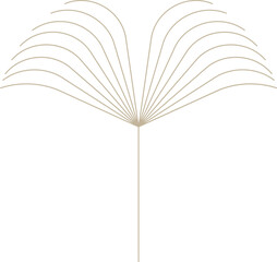 Monoline Geometric Palm Leaf 