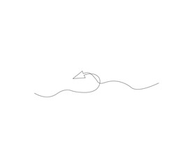 Obraz premium continuous line drawing arrows. white as background, vector illustration