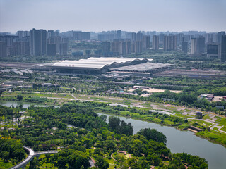 aerial view of Changsha, China
