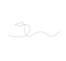 Fototapeta premium continuous line drawing arrows. white as background, vector illustration