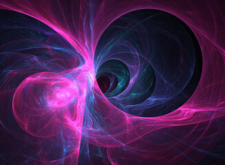 Fractal colored abstract on black background