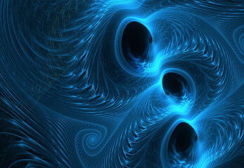 Fractal colored abstract on black background