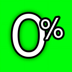 Zero percent illustration icon