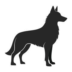 German Shepherd Dog silhouette vector icon