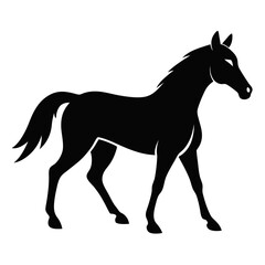silhouette of a horse