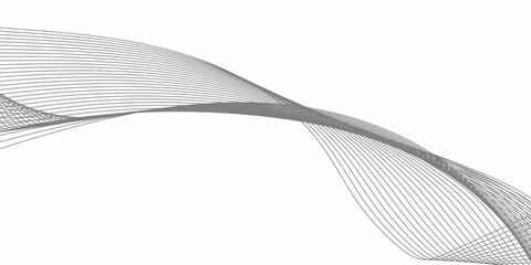  illustration of overlapping curved gray lines forming a flowing wave pattern on a white...