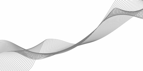  illustration of overlapping curved gray lines forming a flowing wave pattern on a white...