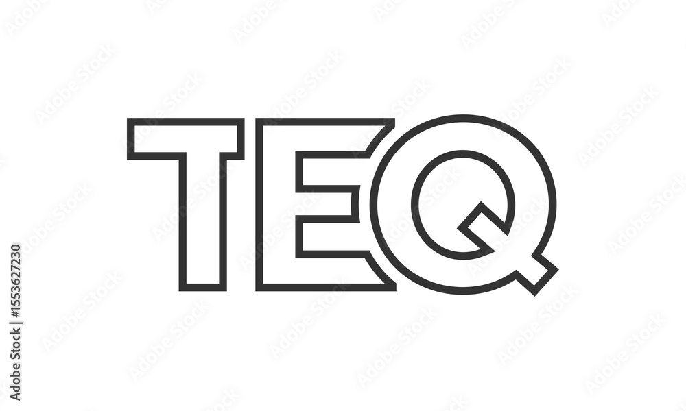 Poster teq logo design template with strong and modern bold text. initial based vector logotype featuring s