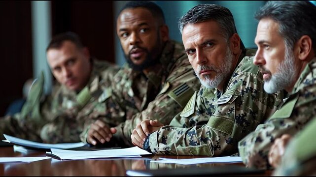 A heated debate among advisors about military strategy and conquests