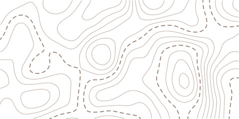 Contour topographic map. Geographic grid map background. Black lines on white background. Vector illustration.