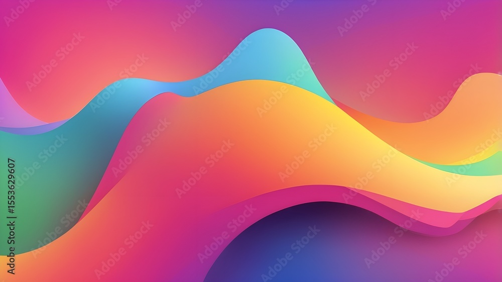 Poster smooth and blurry colorful gradient mesh background. modern bright rainbow colors. easy editable sof