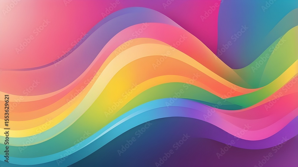 Poster smooth and blurry colorful gradient mesh background. modern bright rainbow colors. easy editable sof