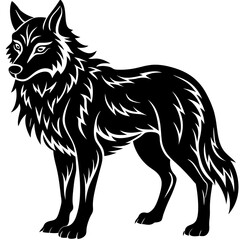 Obraz premium vector illustration of a wolf