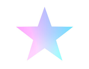 Obraz premium Colorful star with gradient in pastel shades.