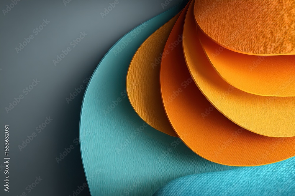 Poster abstract colorful layered shapes creating a vibrant and dynamic visual aesthetic