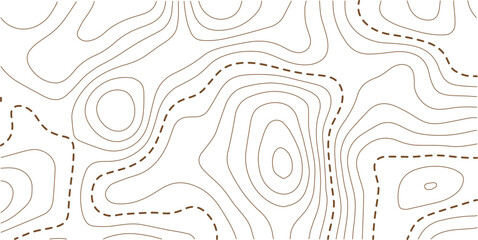 Abstract topo contour map on white background, Topographic map Topographic contour lines map seamless pattern. Geographic mountain relief diagram line wave carve pattern