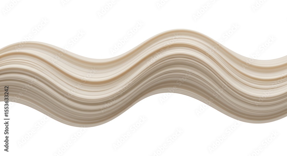 Aufkleber abstract beige wavy pattern on white background for design and artistic use